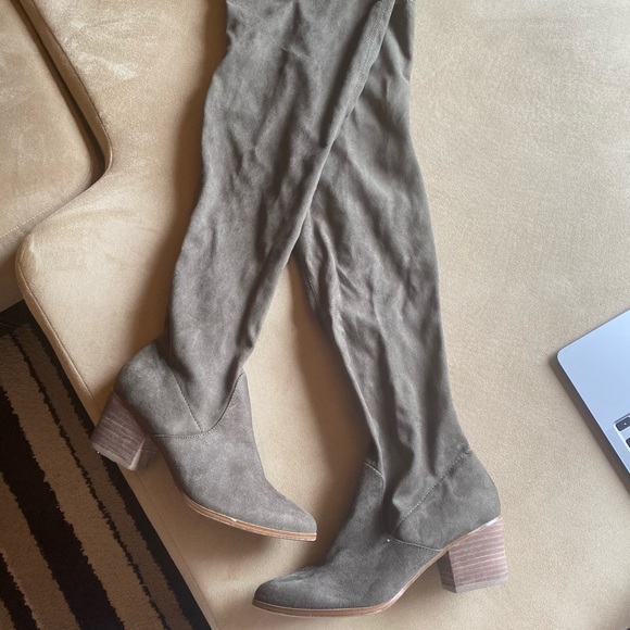 Over the knee suede boot